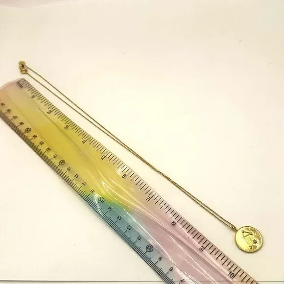 Gorjana 18k gold plated libra opalite coin necklace - Picture 8 of 11